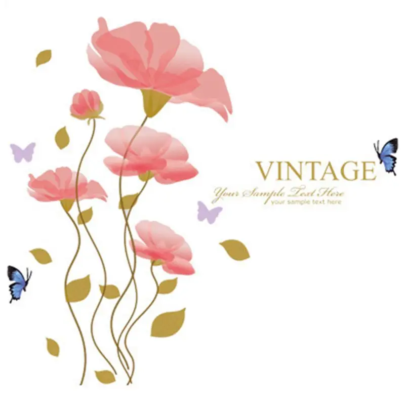 

Natural Flower Sticker Large Size Wall Sticker Wall Paper Seal Waterproof! Living / Children's room / bath