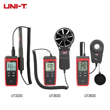 

UNI-T UT333S Digital Temperature Humidity Meter UT363S Digital Anemometer Wind Speed Meters UT383S Digital Light Meter Luxmeter