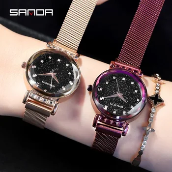

Star Korean Version of The Waterproof Milan Netting Women Fashion Watch 2018 Luxury Wrist Watch Womens Watches Free Shipping