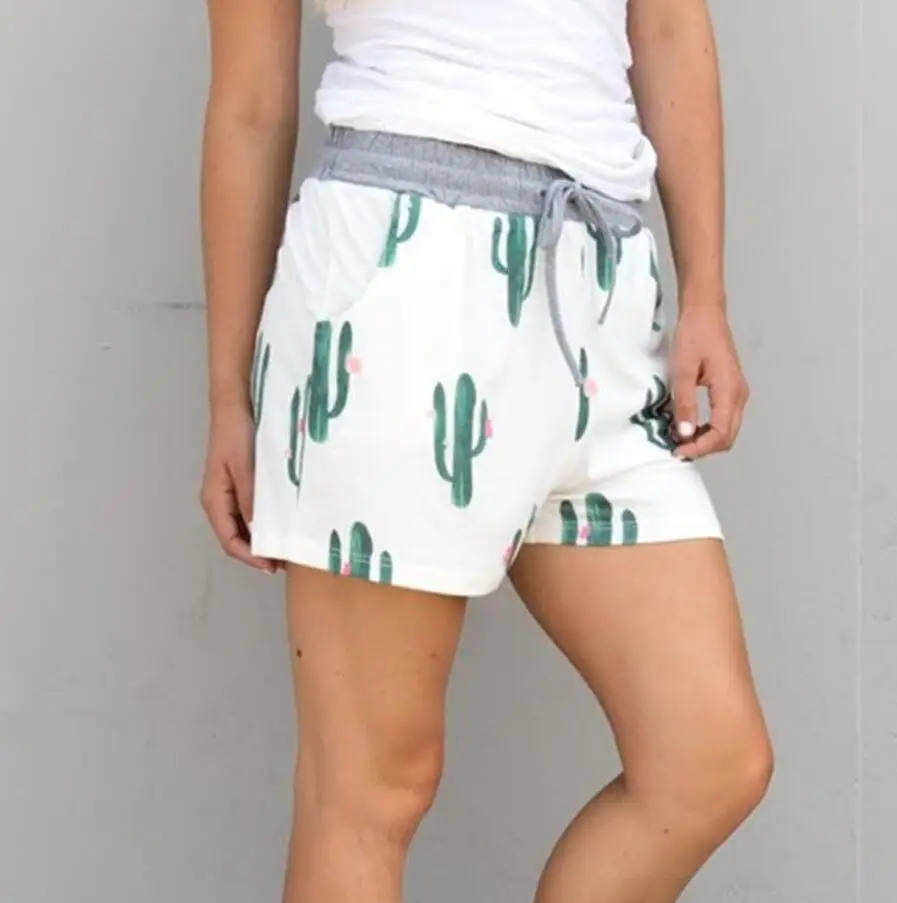 Women Summer Fashion Hot Shorts Floral Casual Loose Shorts