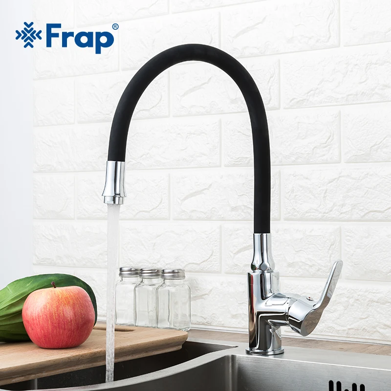 melhor Frap new Kitchen sink Faucet com 6 cores Sílica Gel Nariz Frio e Quente Misturador de Água da torneira Torneira Cozinha Único alça Torneira guindaste