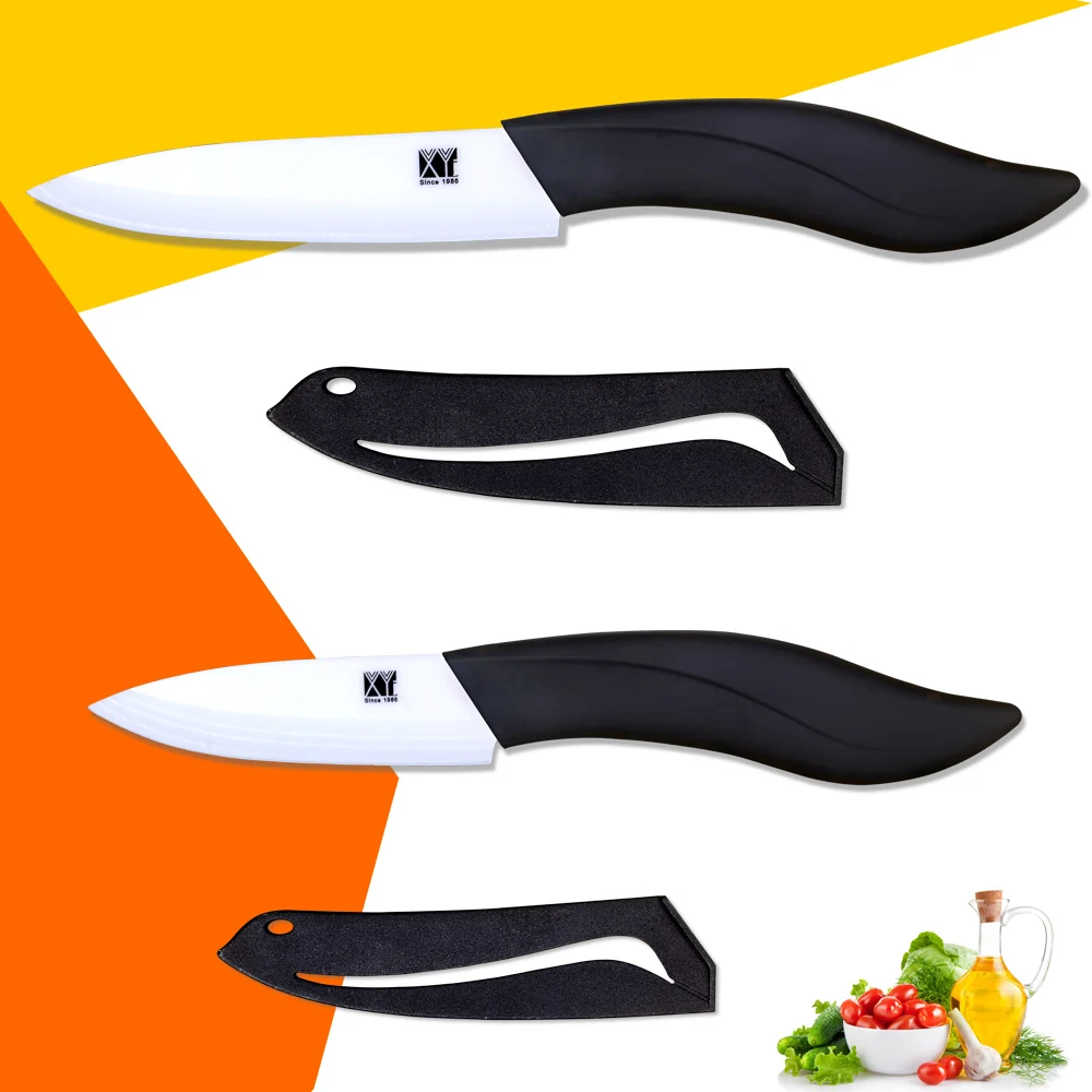 XYj Brand ceramic knife set 3 inch paring and 4 inch utility knife with