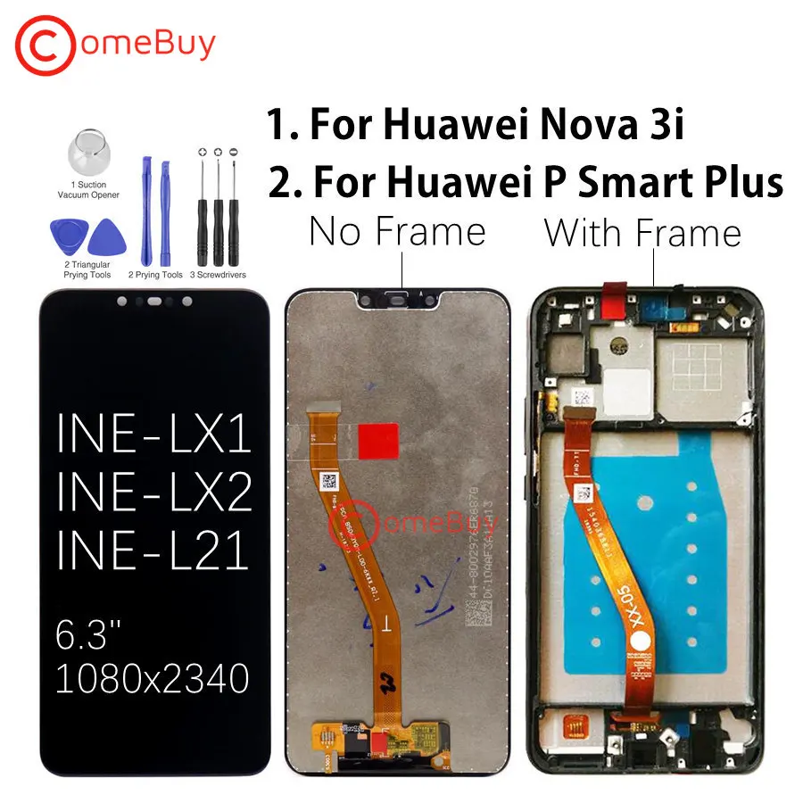 Для huawei P Smart Plus Nova 3i ЖК-дисплей сенсорный экран с рамкой для huawei Nova 3i ЖК-экран Замена INE-L21 INE-LX1