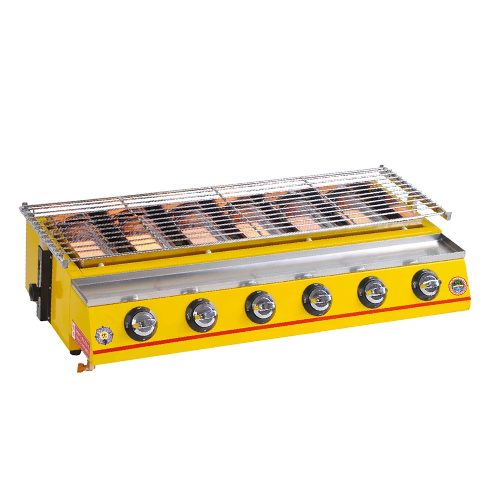 Gas Grill Protable LPG Gas BBQ Grill Stainless Seel BBQ Grill Smokeless Multifunction Outdoor Picnic BBQ Grill BBQ Tool