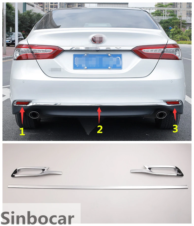 3 шт. хромированные задние бамперы для Toyota Camry 2018|Амортизаторы| |