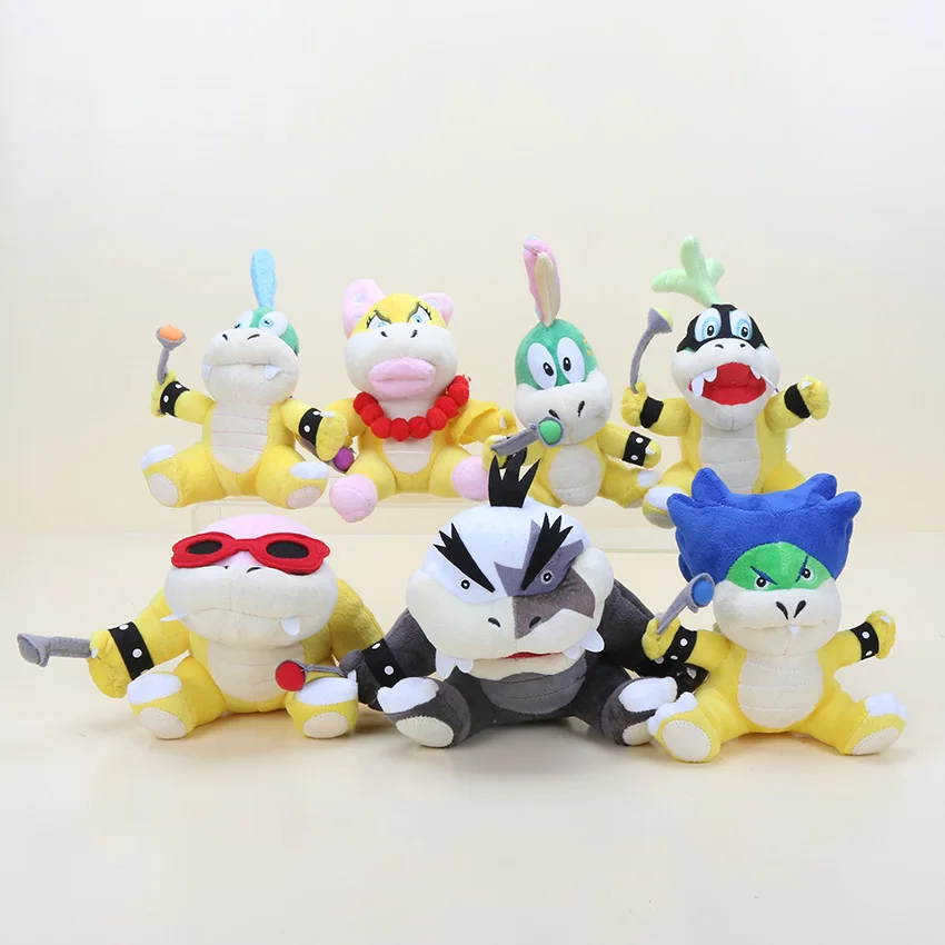 

6"-8'' Super Mario Bros. Plush Doll Stuffed Toy Wendy / LARRY / IGGY /Ludwig /Roy / Morton /Lemmy O.Koopa for gifts