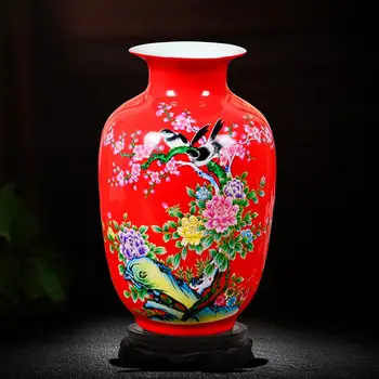 

Jingdezhen Ceramics famille rose Small Vases Household Ornaments Flower Arranging Living Room Decoration Crafts ceramic vase