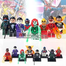 10 лотов PG8060 Супер Герои Джесси Быстрый Каратель фиолетовый человек Капитан Британия Красный Железный кулак Luchino Nefaria строительные блоки