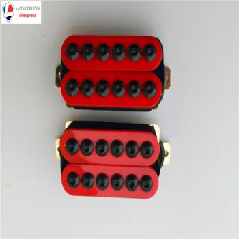 

1 Set Magnet Red Guitar Humbucker Pickup Set, Bridge and Neck Invader Style
