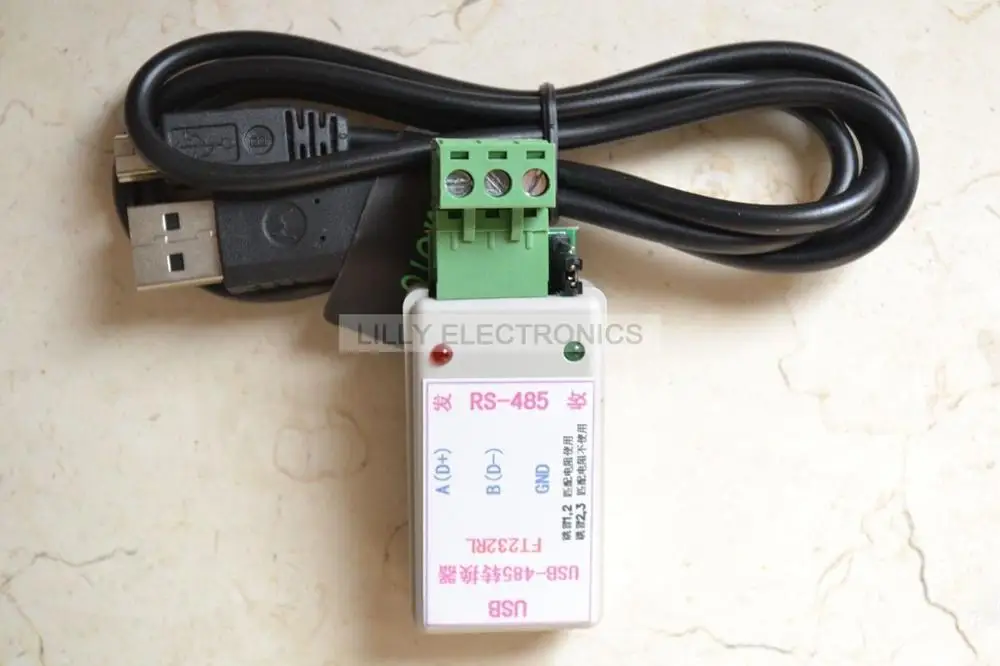 USB к RS485 FT232RL конвертер адаптер 485 W/ TV Защита от перенапряжения Светодиодный