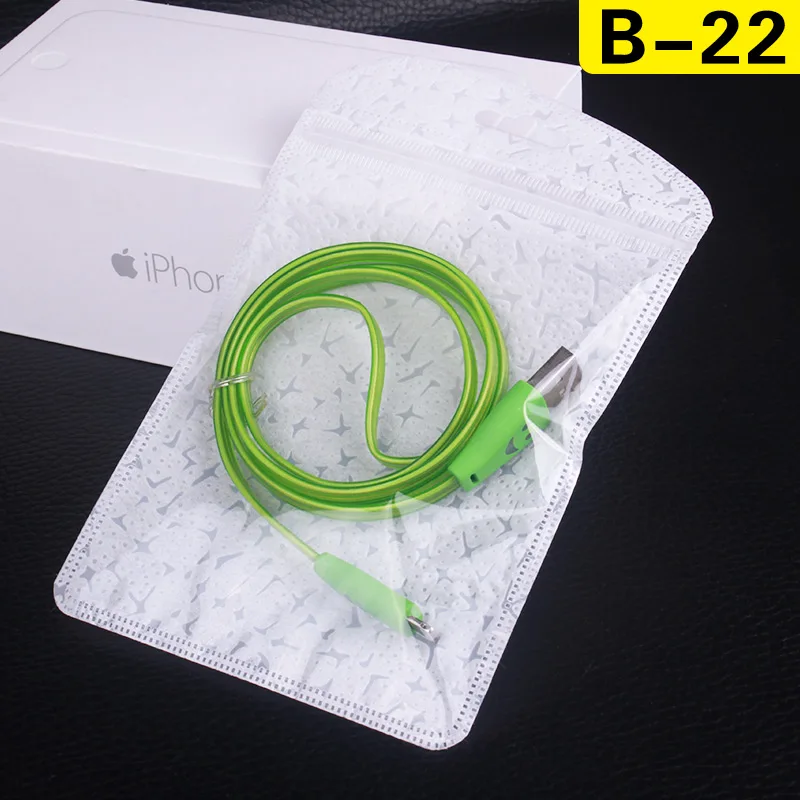 B-22 Colorful Clear plastic packaging bag cellphone case accessories retail packing PVC OPP bag for Battery/cable 1000pcs/lot