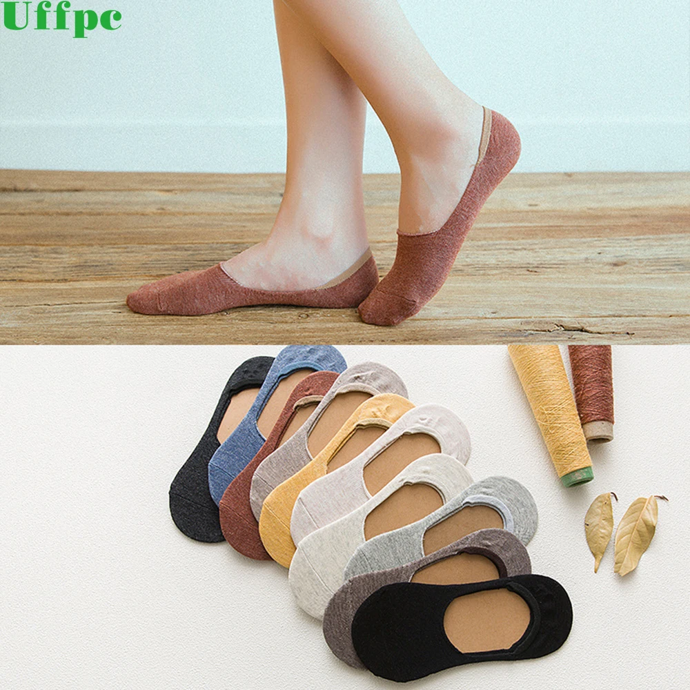 

5 pairs/lot Women's Short Sock Slippers Summer Thin non-slip Boat Socks of Women New Womens Socks Solid Color Invisible Socks