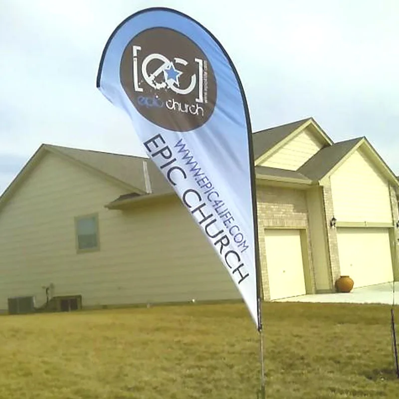 125cm*450cm FREE SHIPPING Custom Double Side Festival Teardrop Banners