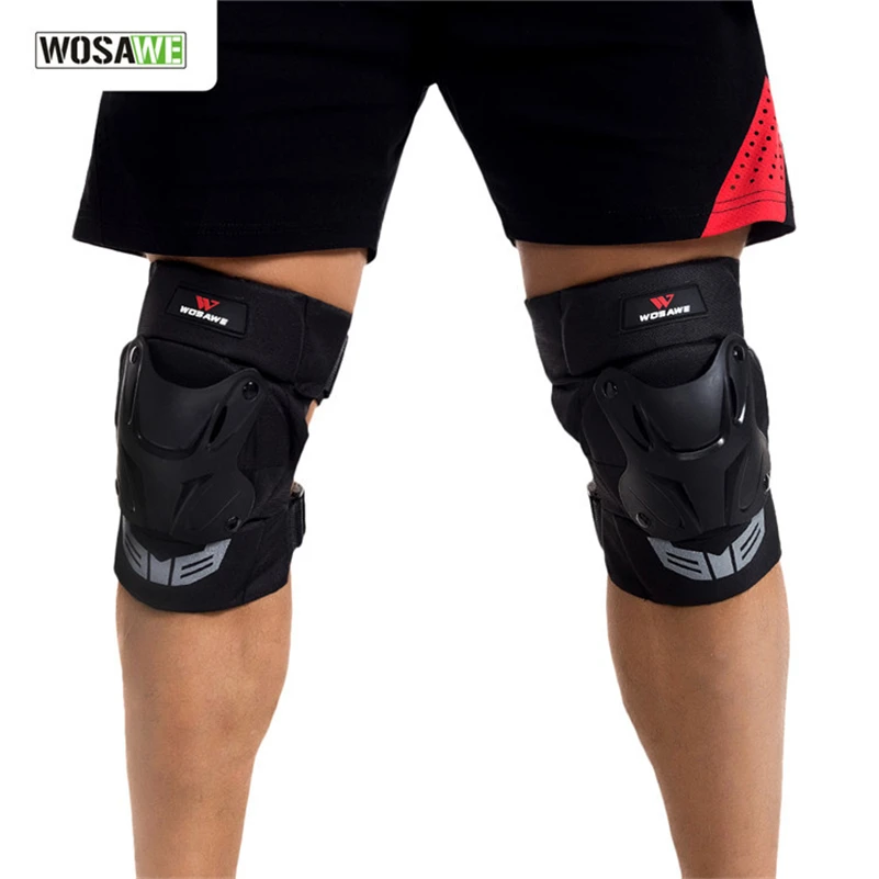 

WOSAWE Cycling Skating Knee Pad Brace Skateboarding Motorcycle Off Road Knee Guard Pads Men Sports Safety Protectors Knee Pads