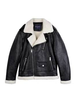 

Faux leather Jacket with fur inside