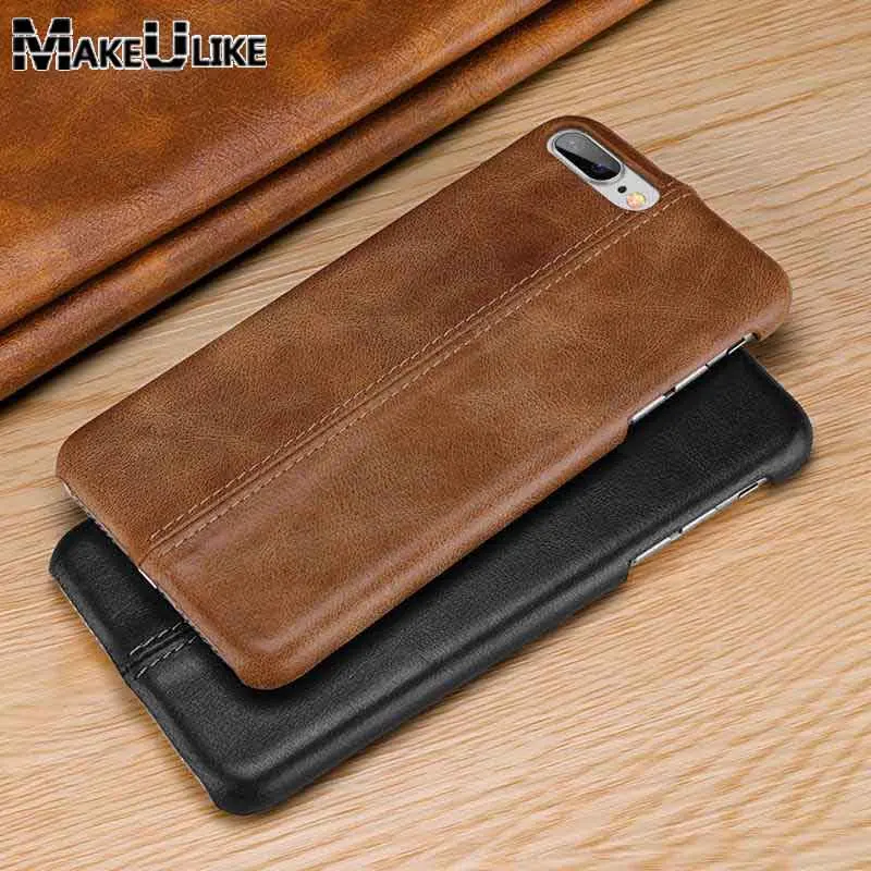 

MAKEULIKE Genuine Leather Case For Iphone 7 Plus Cover Fitted Capa Matte Coque For Apple Iphone 7 Case For 7 Plus Case Fundas