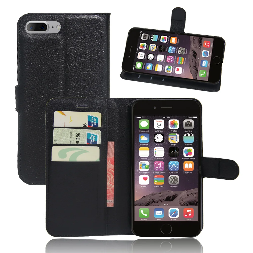 Flip PU Leather case for Iphone 7 Plus 5