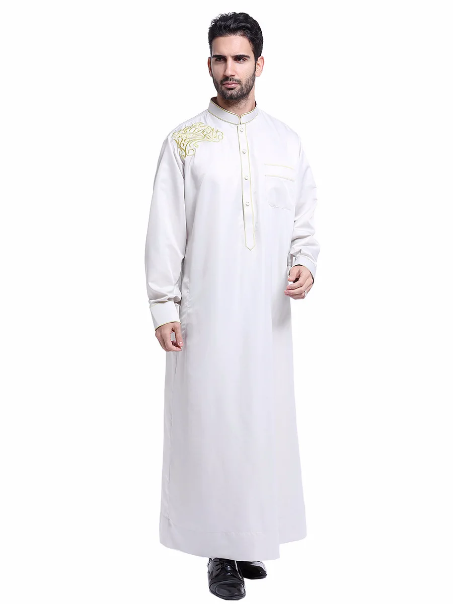 Для мужчин s мусульманское платье Для Мужчин's Gar Для мужчин t длинный Восточный халат Пакистан Uomo Исламской Костюмы Musulman Thobe Исламская Абая