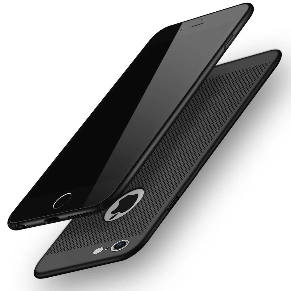 Heat Dissipation Phone Case For iPhone 7 6 6s plus 5 5s SE 8 X XS MAX XR Hard Back PC Cases Breathe Matte Cover 7plus shell |