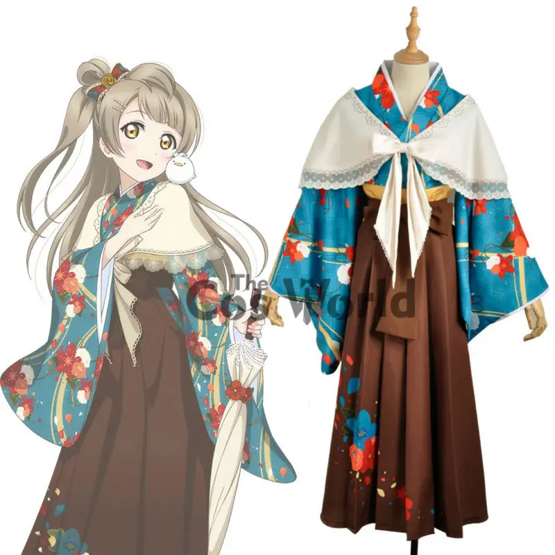 Кимоно для косплея Love Live школьный идол проект топы с цветами минами Кодори юката