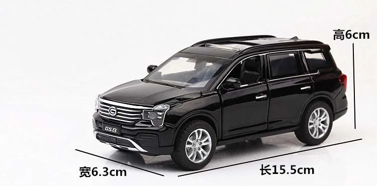 1:32 модель автомобиля из сплава Chuan Qi Trumpchi GS8 полицейская серия SUV с музыкальной вспышкой, звуковой светильник, игрушка для автомобиля, подарки для детей