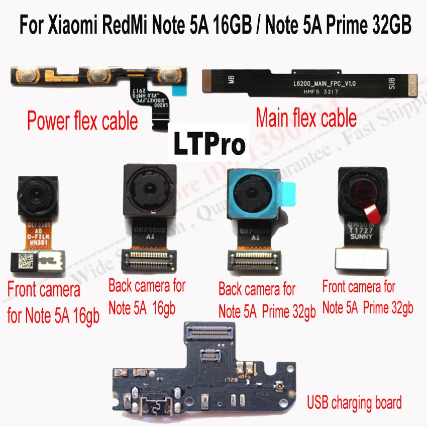 LTPro большая задняя камера гибкий кабель для Xiaomi Redmi Note 5A 16 Гб/NOTE Prime 32 Гб