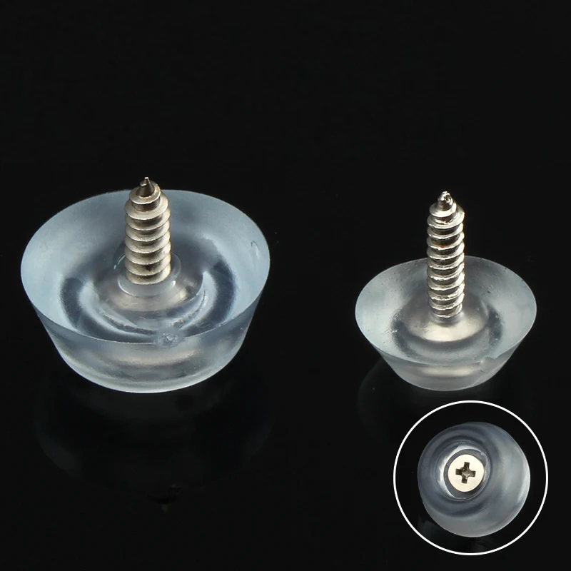 

Furniture Chair Leg Cushion Pad Gasket with Steel Screw 10x Silicone Floor Protector Anti-skid Scratch Round Dia. 16mm 19mm 27mm