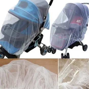 

1Pcs White Infants Baby Stroller Pushchair Mosquito Insect Net Safe Mesh Buggy Crib Netting Cart Mosquito Net