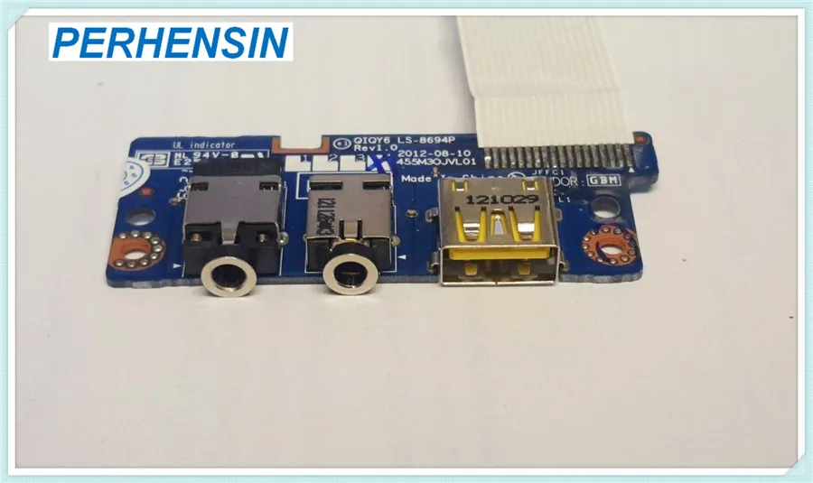GENUINE FOR Lenovo FOR IdeaPad Y500 Y510P Series USB Audio Headphone Jack Board LS 8694P