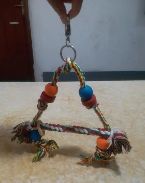 

Bird toys, parrot products, natural non-toxic, gnawing wood climbing, puzzle parrot toys, suspension bridge swing