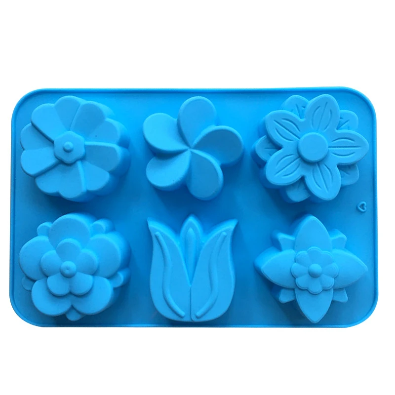 6 With Different Tulip Flowers Silicone Cake Mold Silicone Cake Mold ...