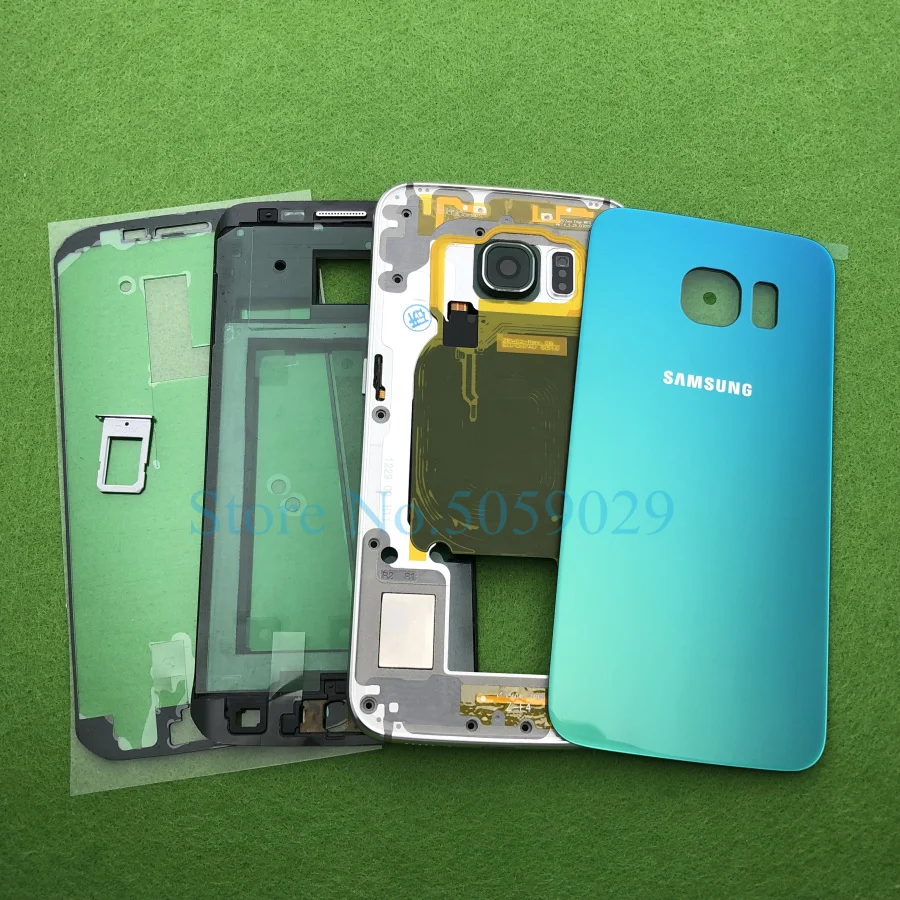 Для Samsung Galaxy S6 Edge G925 G925F средняя передняя рамка полный корпус задняя держатель