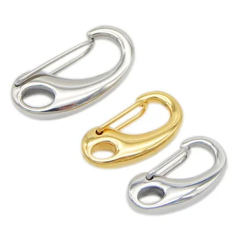 

2PCS Gold Silver Color Stainless Steel Lobster Clasp Hook End Clasps Connectors for Leather Bracelet DIY Jewelry Making 21/26mm