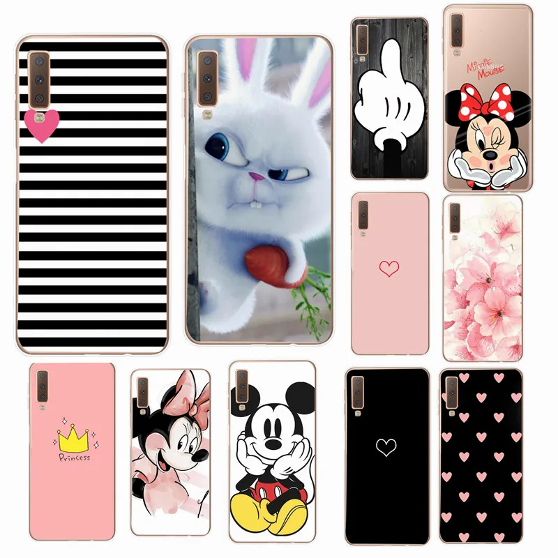 

Minnie Soft TPU Case for Coque Samsung J6 J4 J8 A7 2018 Case Silicon Cover Cartoon Phone for Samsung S9 plus Note 9 Case