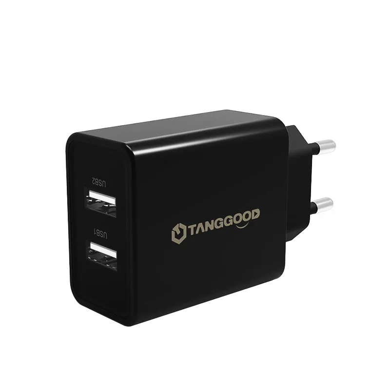 TANGGOOD Dual USB Зарядное устройство 5V 3.4A 17 Вт 2-Порты и разъёмы стены Зарядное устройство адаптер Универсальный мобильный телефон Зарядное устройство для samsung S8 iPhone X 8 Plus - Тип штекера: black