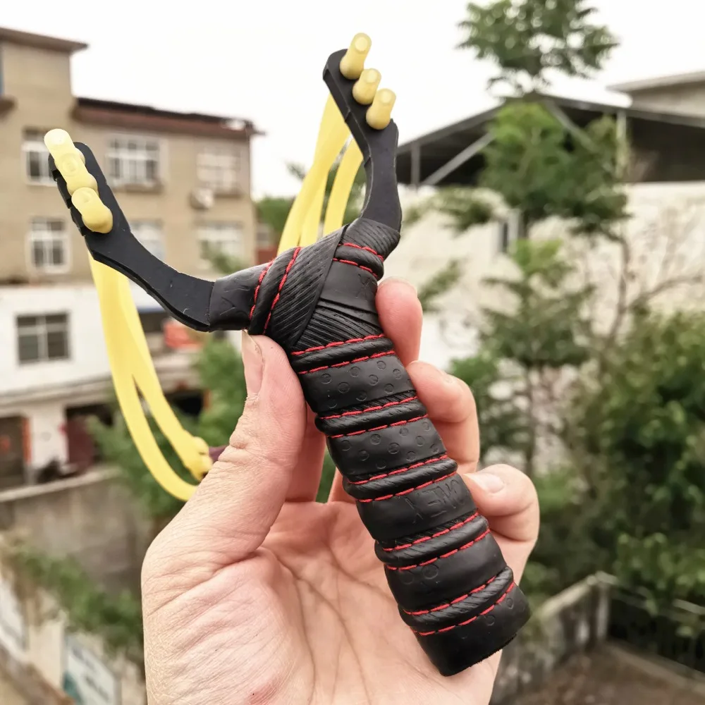 Outdoor Powerful High Quality Steel Slingshot With rubber bands Catapult Outdoor Hunting Slingshot Accessories 2