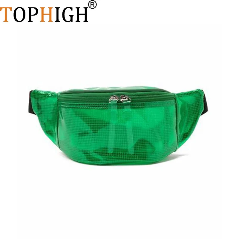

TOPHIGH Ride Travel Fashion Laser Transparent Waist Bag Hot Travel Fanny Pack Women Walking Mountaineering Belly Bag