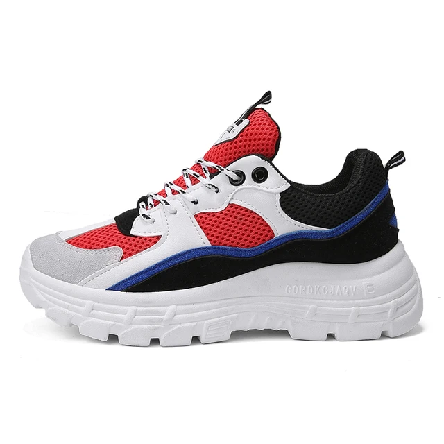 Red Blue Fast delivery Women casual shoes fashion breathable Walking