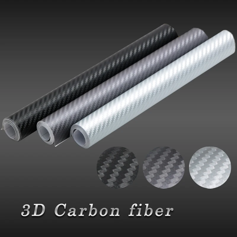

127cmx15cm 3D 3M Auto Carbon Fiber Vinyl Film Carbon Car Wrap Sheet Roll Film Paper Motorcycle Car Stickers Decal Car Styling