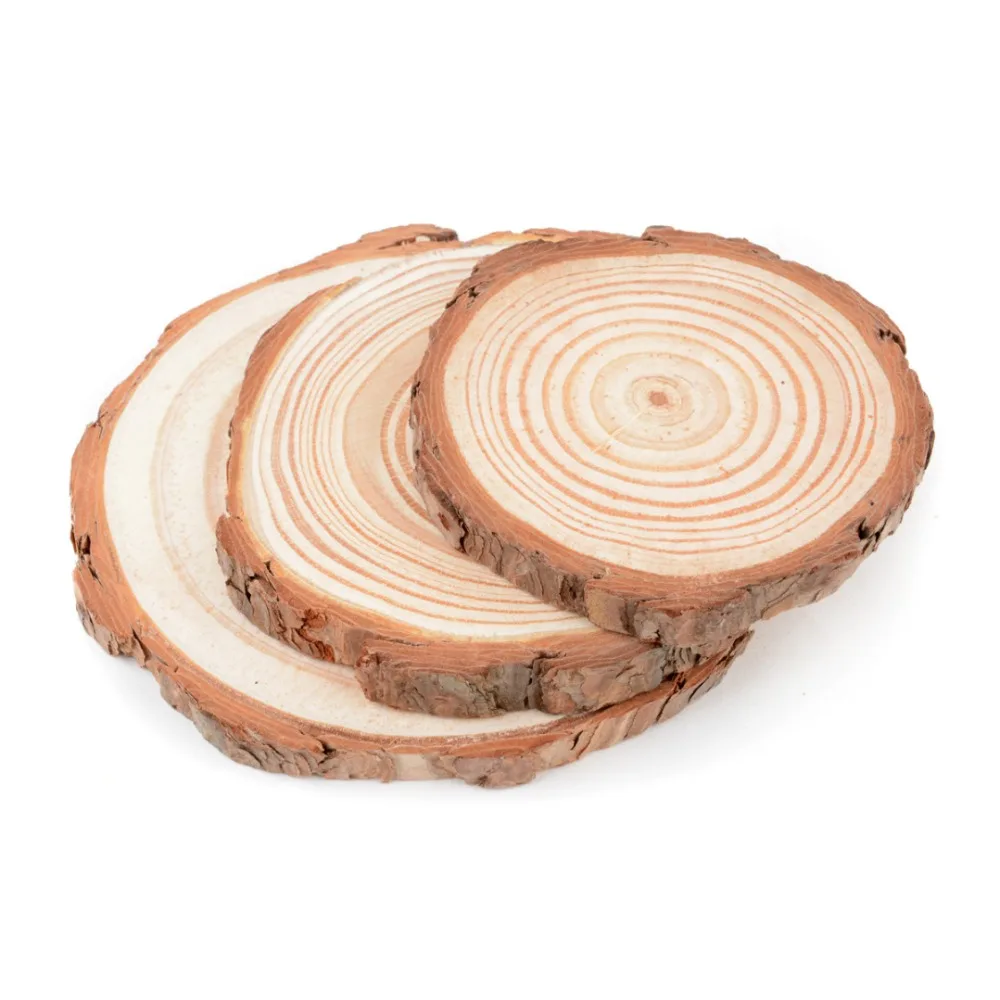 

10pcs/lot Dia 5-7cm Natural Round Wooden Slice Cup Mat Coaster Tea Coffee Mug Drinks Holder for home tableware Decor
