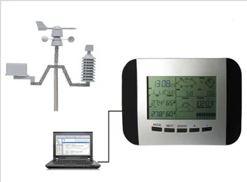 

Automatic Wireless Connection RF Control Home Use Weather Station Clock Solar Power PC Interface Weather Center