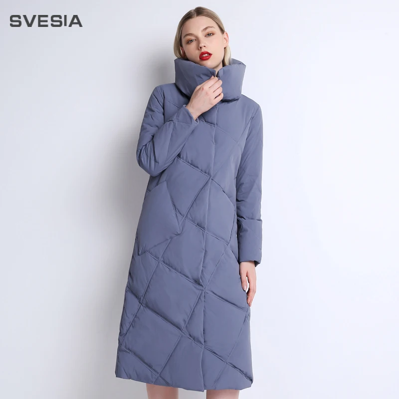 SVESIA 2018 winter duck down jacket women long coat parkas thickening Female stand collar high quality Warm Clothes