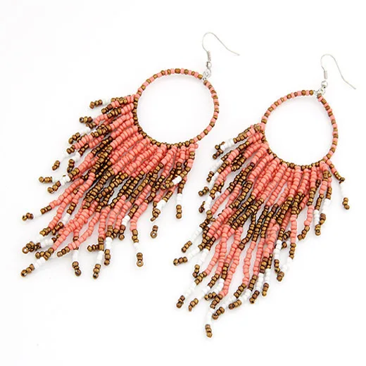 Vintage Ethnic bohemian Beads Earrings Tassel earring Wholesale jewelry Free Shipping - Image 5