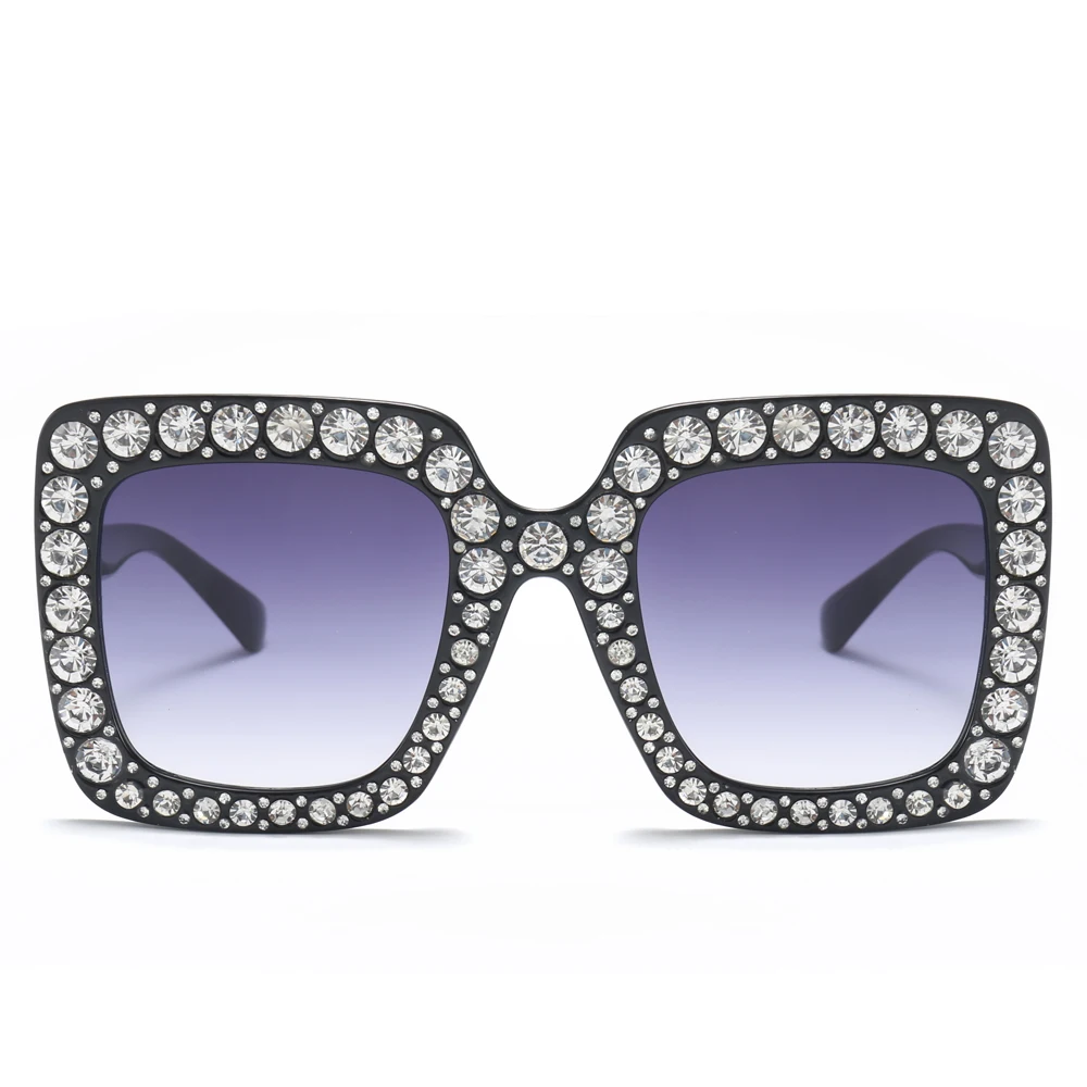 Женские солнцезащитные очки со стразами в квадратной оправе|brand sun glasses|sun glassessun