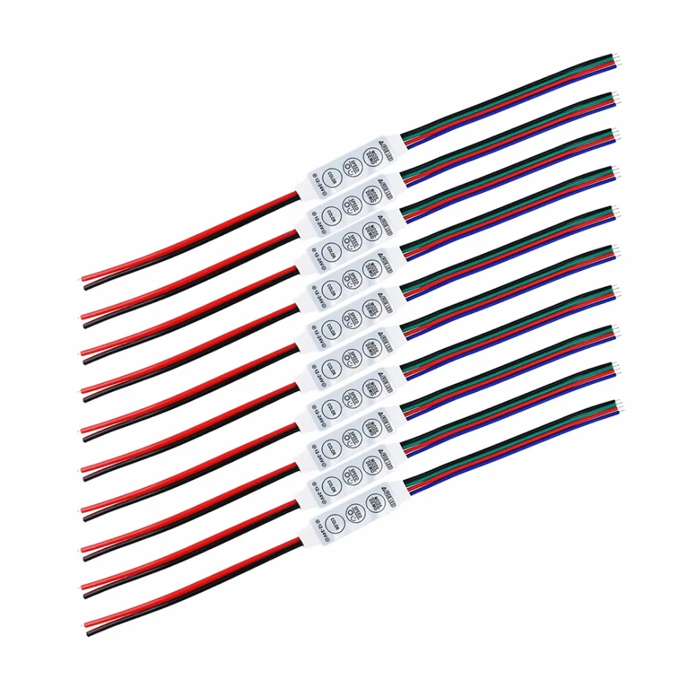 DC12V светодиодный мини RGB контроллер 3 ключ с переключателем 5050 3528 светодиодные