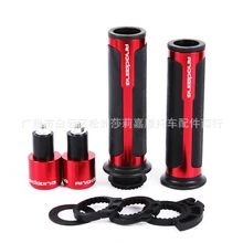 6 цветов с ЧПУ наклейка велосипед ямы Ручка Бар для honda suzuki yamaha Скутер Запчасти мото Руль конец рукоятка мотоцикла с бар конец