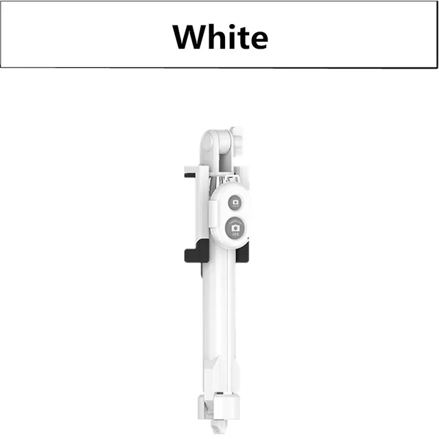 Штатив монопод селфи палка Bluetooth с кнопкой Pau De Palo селфи палка для iphone 6 7 8 plus для huawei XIAOMI Android телефон - Цвет: White