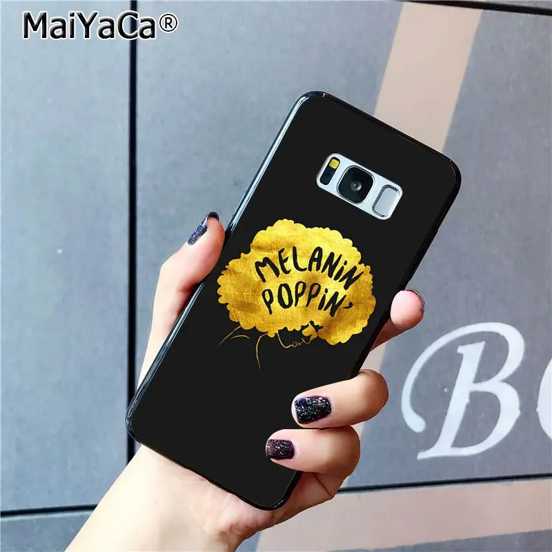 MaiYaCa модный Девушка меланин POPPIN чехол для телефона Samsung Galaxy S9 plus S7 edge S6 S10 Lite S10Plus S10E