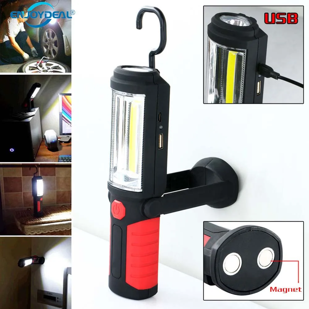 Portable Rechargeable 360 COB LED WorkLight Hand Torch