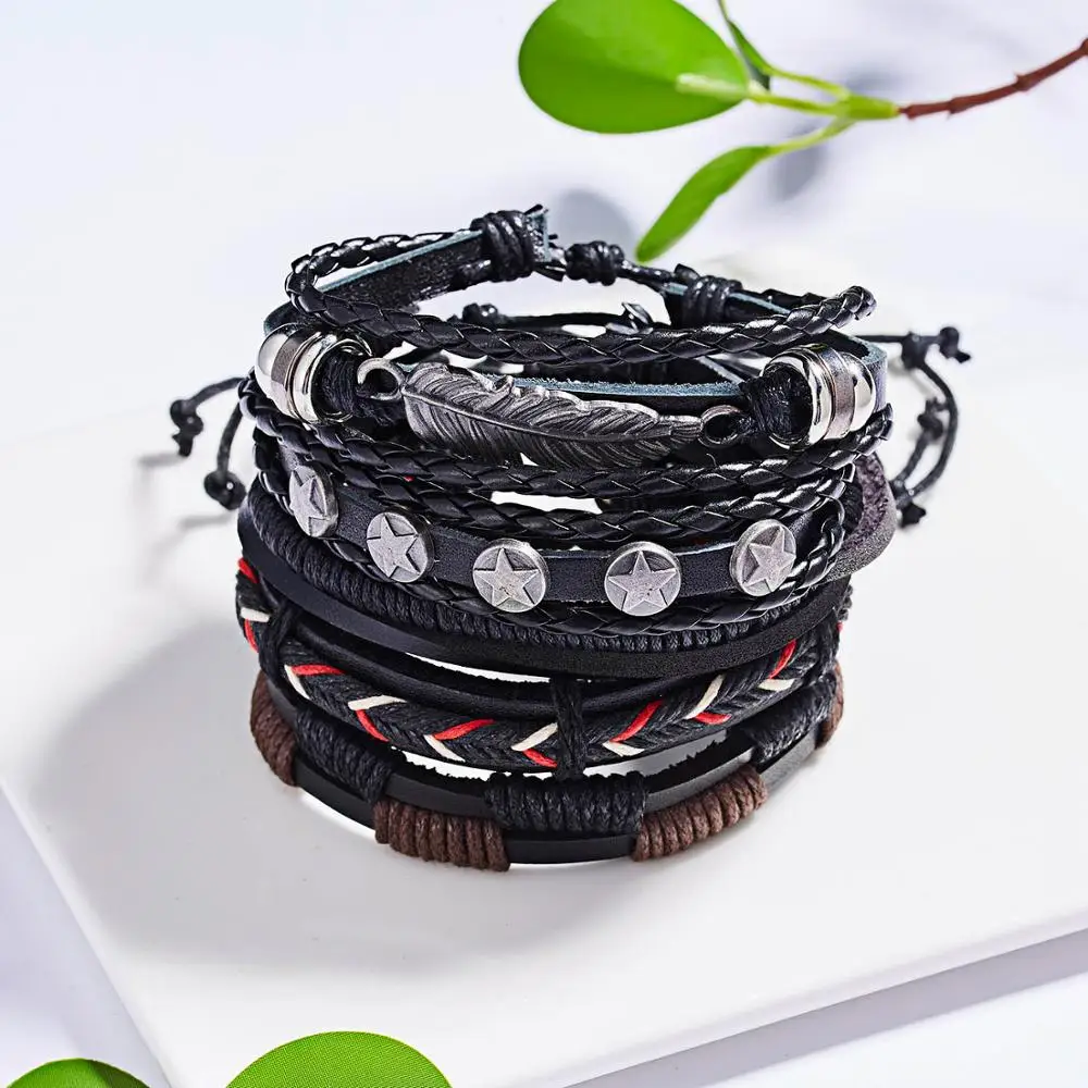 Pulseras cuero para hombre
